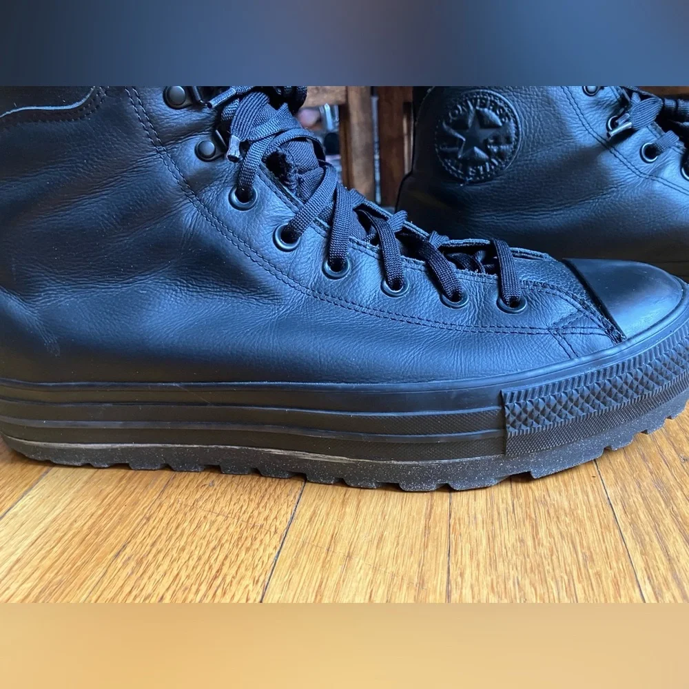 Converse Chuck 70 black leather high tops - Picture 7 of 13